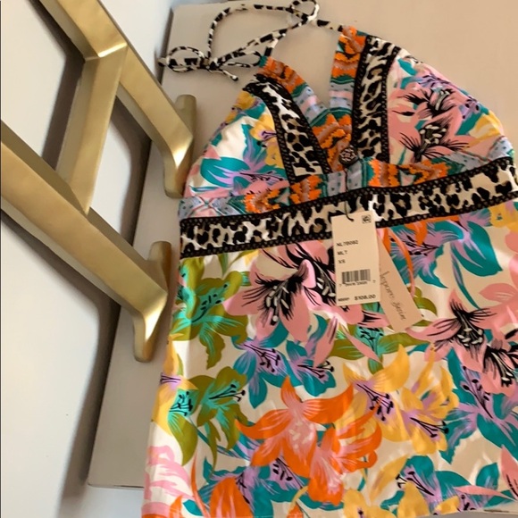 NWT Nanette Lepore Copa Cubans Honey‎ Tankini Top - Picture 4 of 8